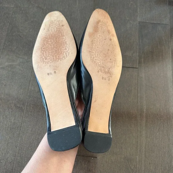 Cole Haan‎ City Women's Leather Mule Coquette Bow Girly Feminine Black 8.5 - Picture 7 of 9